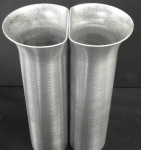 EACH Aluminum Ram Tubes 9.5" Tall  w 2-1/2" OD at bottom- D Bell Top .062" wall  USA